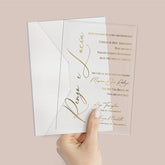 Partecipazioni di matrimonio in plexiglass modello FPLEX63